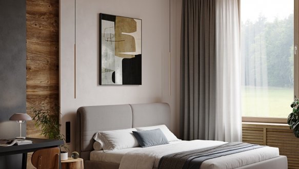 Кровать мягкая двуспальная Woodsoft Catania II / Катанія II 0