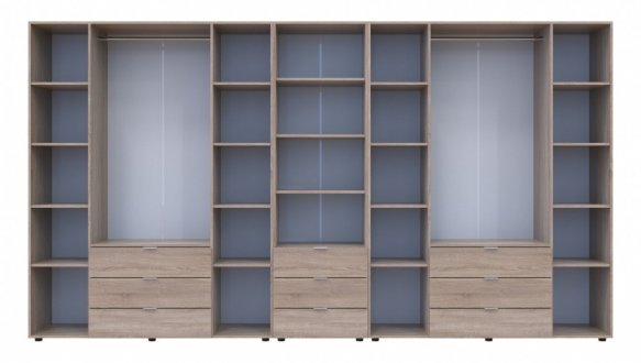 Шафа Дорос Гелар восьмидверна з пеналом Дуб Сонома 370 см 2