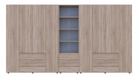 Шафа Дорос Гелар восьмидверна з пеналом Дуб Сонома 370 см 4