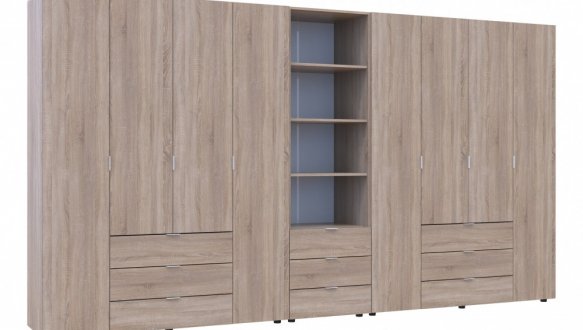 Шафа Дорос Гелар восьмидверна з пеналом Дуб Сонома 370 см 5