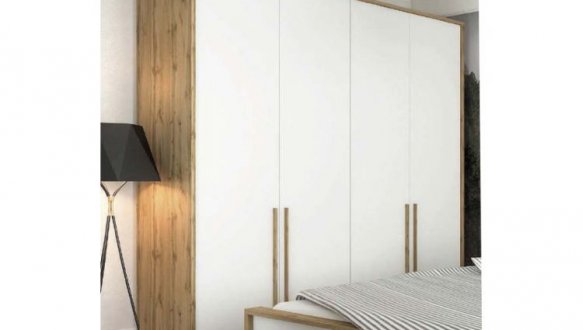 Шкаф 4Д Сокме Франческа 4 дверный белый 200 см