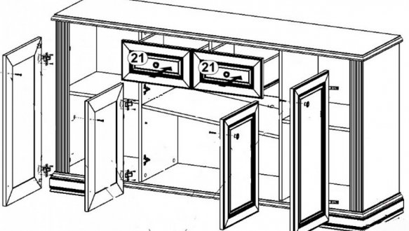 Комод 4D2S Вайт 2