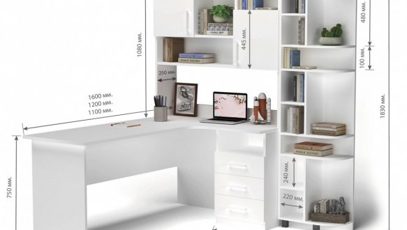 Стол угловой с надстройкой и эркером 0