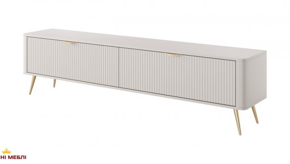 Тумба під ТВ Lante/Ланте RTV200 2D Бежевий золоті ніжки Perfect Home Ширина 200 см 2