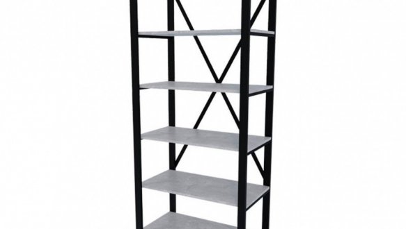 Стеллаж LOFT 900 Дуб Сонома / Чёрный мат MebliRoMax 2