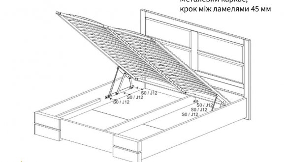 Кровать деревянная с мягкой вставкой ArborDrev Элит с подьемным механизмом и нишей для белья Сосна / Бук 7