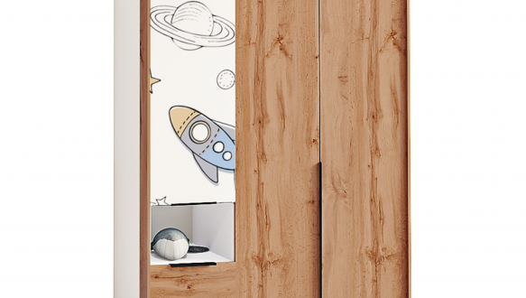 Шкаф Комфорт меблі 2Ш.3Д.1440 Оксфорд 2 дверный дуб 144 см