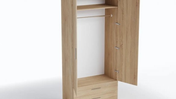 Шкаф Морели SТ0002 2 дверный дуб сонома 100 см 2