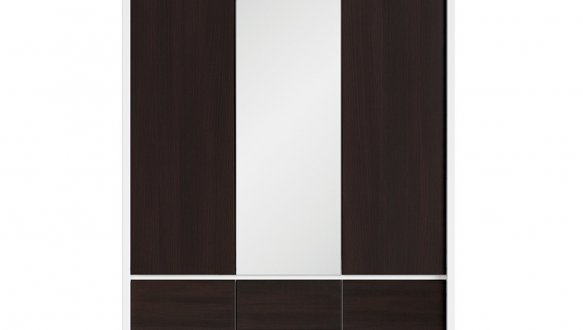 Шафа BRW Poland Kaspian 3 дверна каштан 154 см