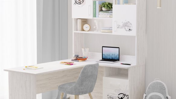 Стол угловой с надстройкой