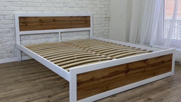Кровать LOFT 160×200 Дуб Сонома / Чёрный мат MebliRoMax 4