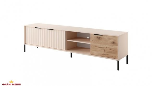 Тумба під ТВ Rave/Рейв RTV203 Дуб Вікінг/Бежевий Perfect Home Ширина 203 см 2