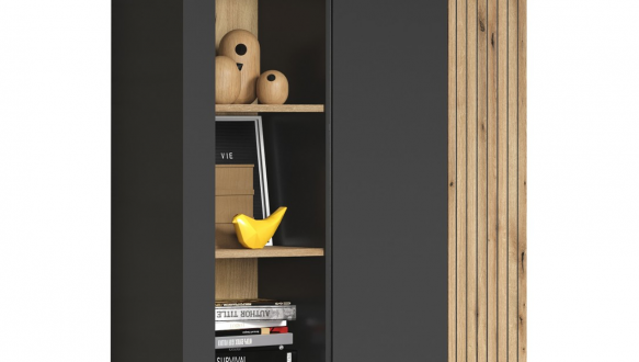 Вітрина висяча 2D1W графіт Esteban