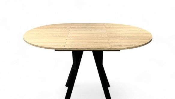 Стіл круглий розкладний Lite Slide / Лайт слайд MebliRoMax D800 ЛДСП 18 мм 0