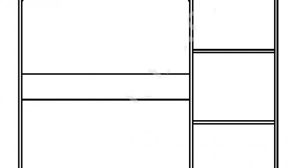 Шкаф 3Д Світ Меблів Бьянко 3 дверный белый глянец 150 см 0