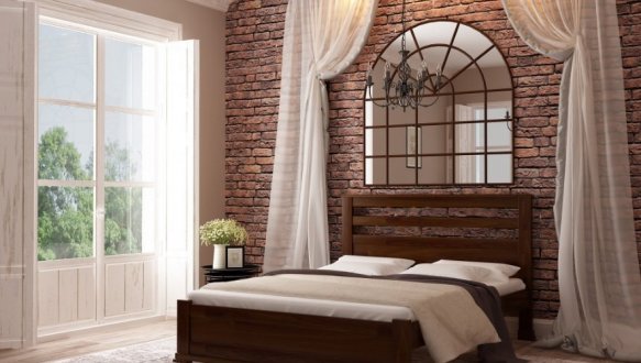 Кровать деревянная Лев Лорд массив Бук 1