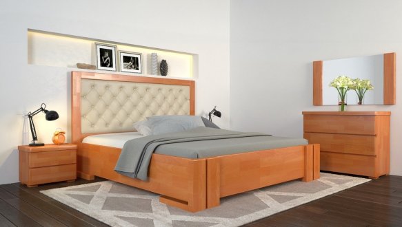 Кровать деревянная ArborDrev Амбер Сосна / Бук 7