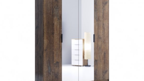 Шафа 4дв з дзеркалом Міромарк Квадро 4 дверна дуб барокко 183 см