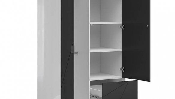 Шафа SZF2D2S BRW Poland Forn 2 дверний чорний 94 см 0