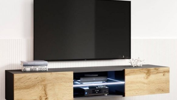 Тумба під ТВ Vigo/ Віго RTV180 Дуб вотан/Чорний Cama Ширина 180 