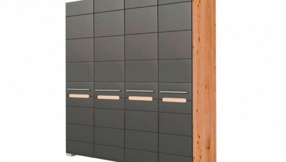 Шкаф 4Д Світ Меблів Бьянко Графит 4 дверный графит 200 см