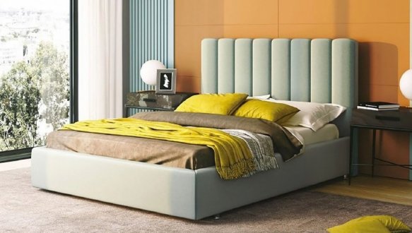 Ліжко м'яке двоспальне Городок меблі Стенлі без підйомного механізму 4