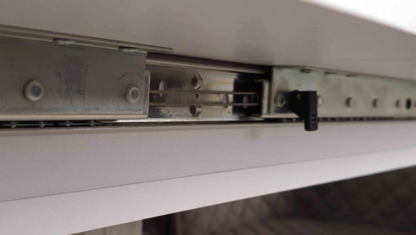 Стіл Fenix/Фенікс Інтарсіо Атрвуд Темний/Білий Діамант Розкладний 140/180 см 11