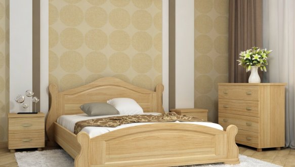 Кровать двуспальная деревянная Явито Венеция Массив Ольха / Ясень / Дуб 8