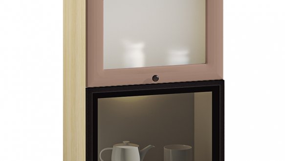 Тумба верхняя В60.92.1Д1СК. Бар Сушка Комби Атланта глянец