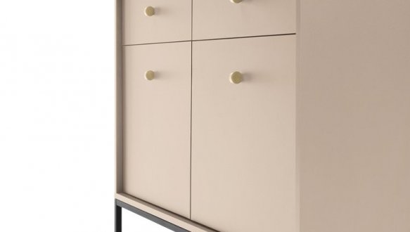 Комод Моно / Mono MKSZ104 Бежевый/черные ножки 5