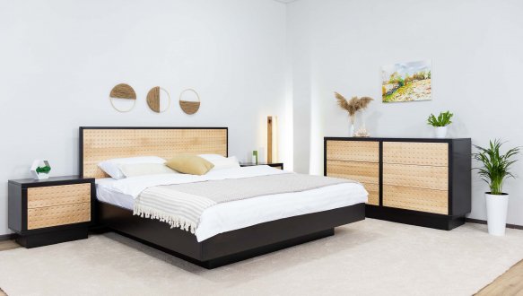 Ліжко двоспальне дерев'яне Дрімка Леон Бук