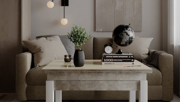 Стол-трансформер B-Fly Glass Ателье светлый/Белые ноги/Жемчужина белая стекло 0