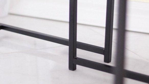 Столик Квадро М вугільний камінь 3