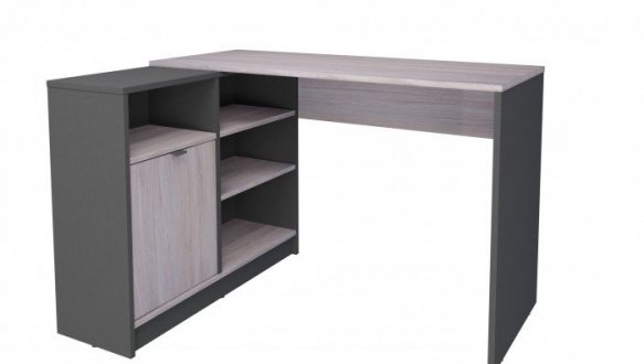 Компьютерный стол Optima Интарсио Правый/Левый Дуб Золотой/Антрацит 120 см 2