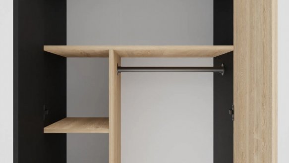 Шафа С-102 Neman Сканді 2 дверний графіт 94 см 2