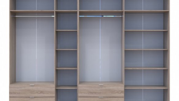 Шкаф для одежды Дорос Лукас дуб сонома 7 дверный 315 см 2