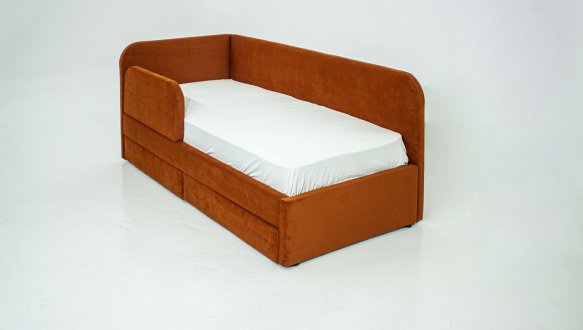 Кровать десткая мягкая с подьемным механизмом Шик Галичина Мокко 12