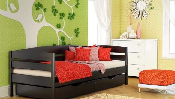 Ліжко дитяче Масив бука Естелла Нота Плюс 4