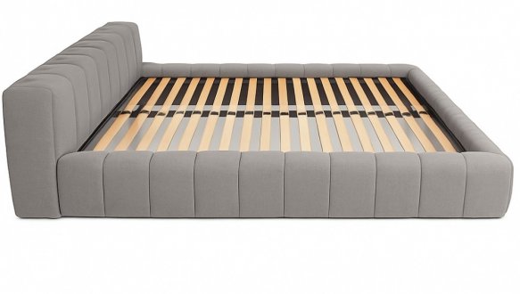 Ліжко м'яке Городок меблі Браун з підйомним механізмом та нішею для білизни 8