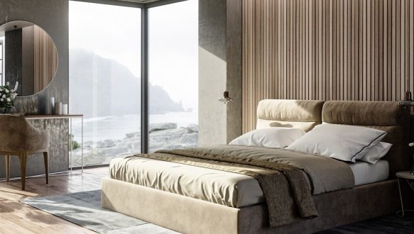 Ліжко двоспальне м'яке Woodsoft Vancouver / Ванкувер