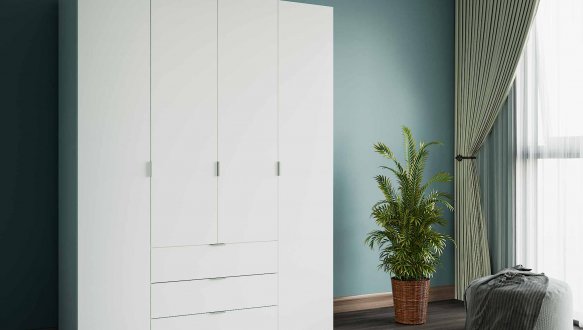 Шафа 4Д Гелар Дорос 4 дверна білий 155 см