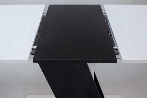 Стіл розкладний Carvelo Інтарасіо Біла Аляска/Чорний Уніколор 140/180 см 3