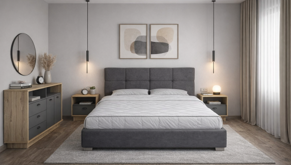 Спальня Miia/Мия Файні меблі Україна с комодом 3S2D и тумбами