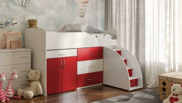 Ліжко кімната зі столом №5 Viorina Deko Корпус білий 0