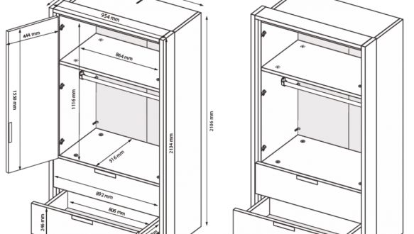 Шафа Міромарк 2дв 2шх без дзеркал Асті 2 дверна дуб 95 см 0