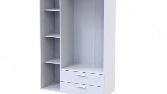 Шкаф для одежды Дорос Эктор 3 дверная с 2-мя ящиками белый 116 см 0