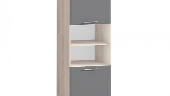 Шкаф П60.214.2Д В.2 под духовку или микроволновку Хай-Тек глянец перламутр