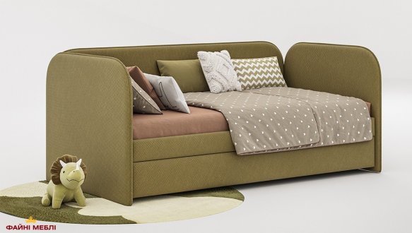 Кровать детская мягкая с дополнительным спальным местом и бортиком Wooodsoft Todi / Тоди 10