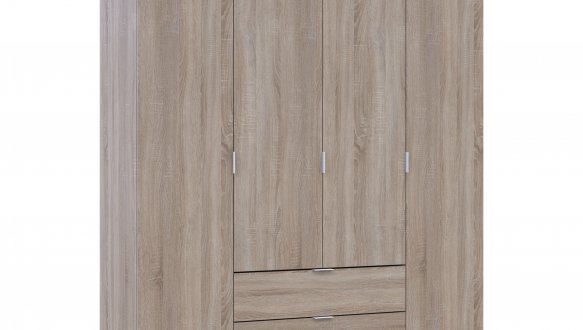 Шкаф для одежды Дорос Гелар дуб сонома 4-х дверный 155 см