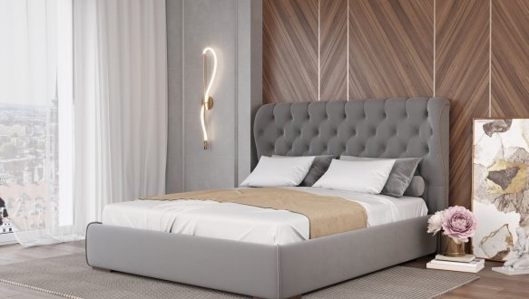 Ліжко м'яке двоспальне Лев Амстердам 0